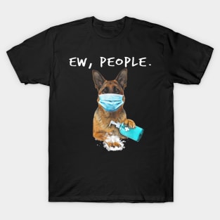 German Shepherd Ew People Dog Wearing A Face Mask T-Shirt